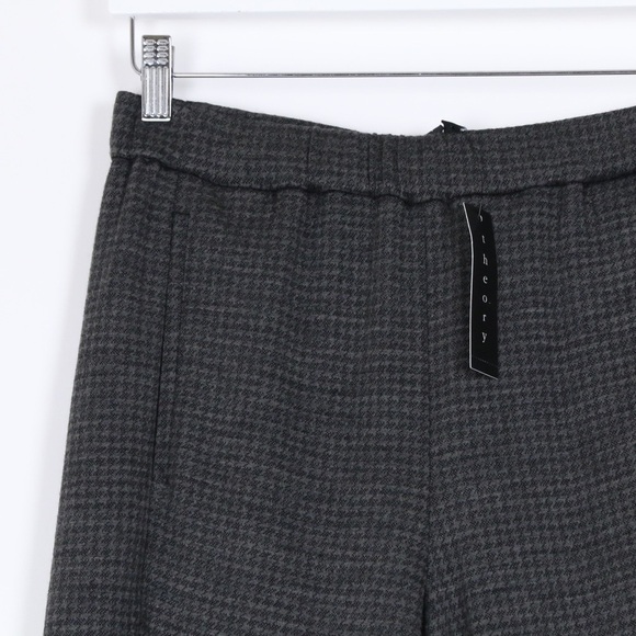Theory Thorene Pant Charcoal Black Houndstooth NWT - Picture 3 of 8